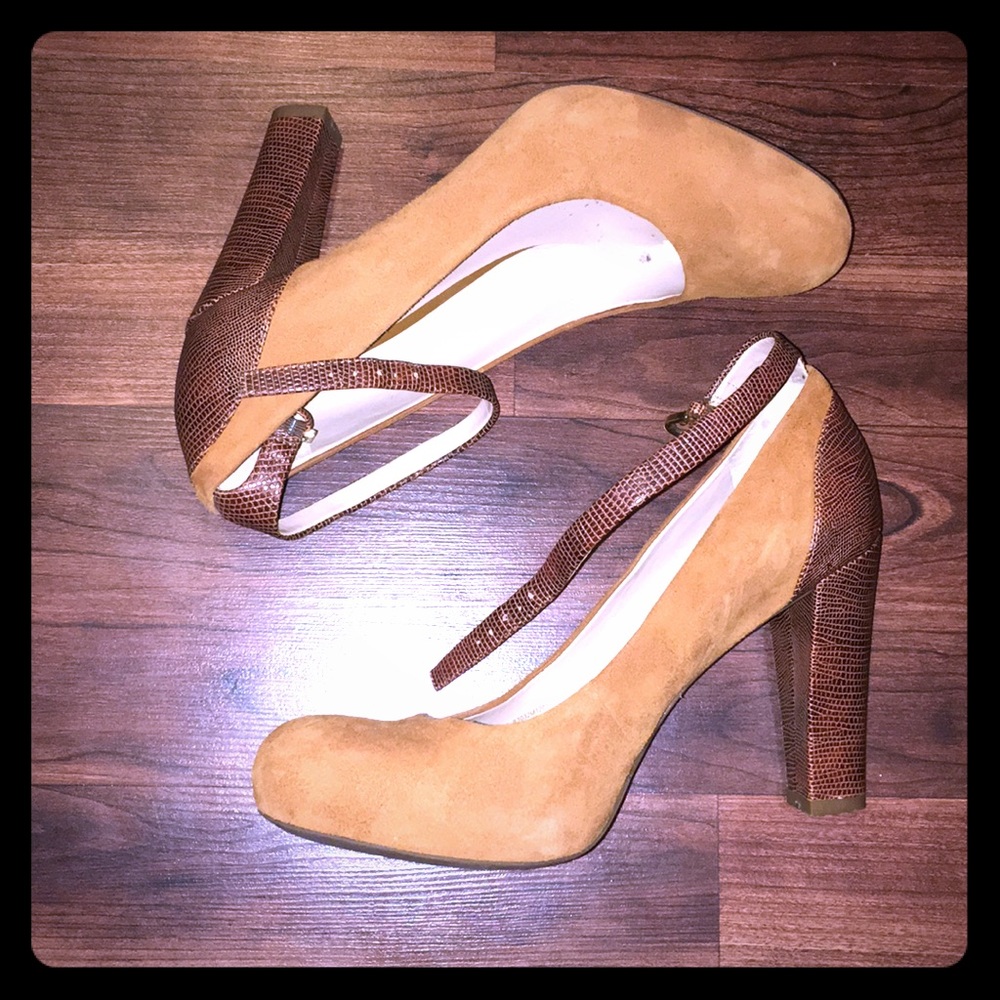 Franco Sarto almond-toe pumps with ankle straps